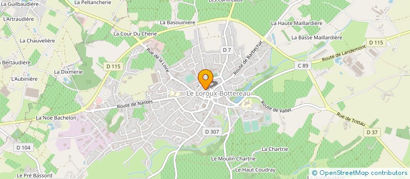localisation de l'entreprise BIBLIOTHEQUE LOROUSAINE à LE LOROUX-BOTTEREAU