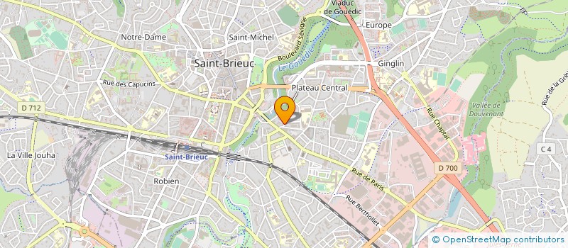 localisation de l'entreprise BIBLIOTHEQUE SCOLAIRE DES PARENTS D'ELEVES DES COTES D'ARMOR à SAINT-BRIEUC