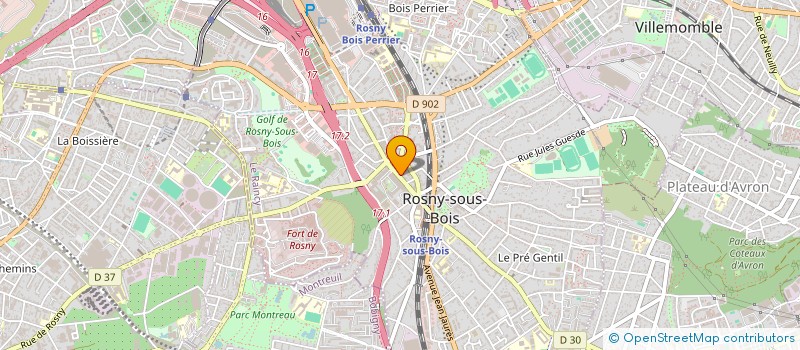 localisation de l'entreprise BIBOU SHOP à ROSNY-SOUS-BOIS