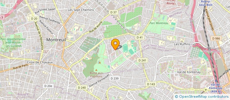 localisation de l'entreprise BIBS TRANSPORT à MONTREUIL