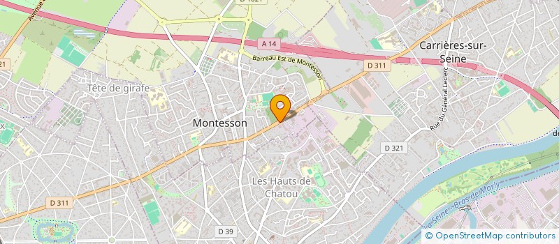 localisation de l'entreprise BICHO BTP à MONTESSON