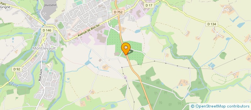 localisation de l'entreprise BICHOT AGENCEMENT BOIS à MONTREVAULT-SUR-EVRE