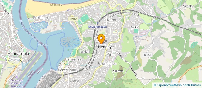 localisation de l'entreprise BIDARIA à HENDAYE