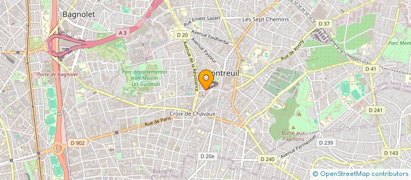 localisation de l'entreprise BIDAULT CLOTAIRE à MONTREUIL