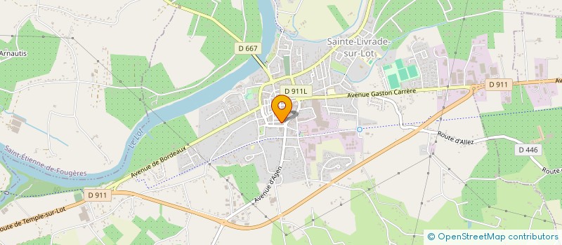 localisation de l'entreprise BIDAUT JOEL & GRENIER LAURENT à SAINTE-LIVRADE-SUR-LOT