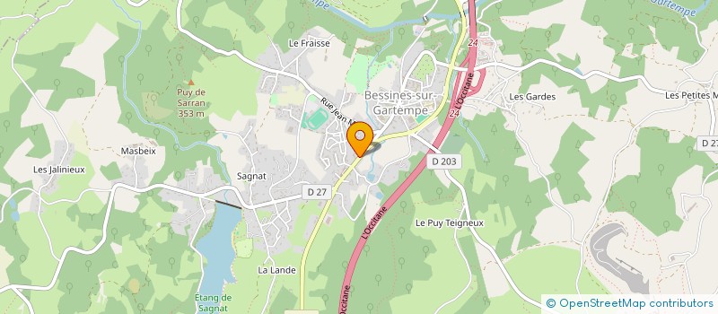 localisation de l'entreprise BIDEAU SA à BESSINES-SUR-GARTEMPE