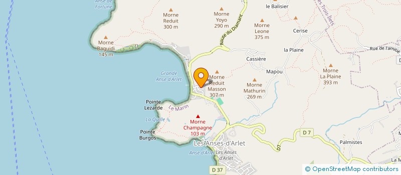 localisation de l'entreprise BIDJOUL SARL à ANSES D'ARLET