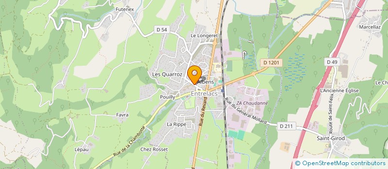 localisation de l'entreprise BIE à ENTRELACS