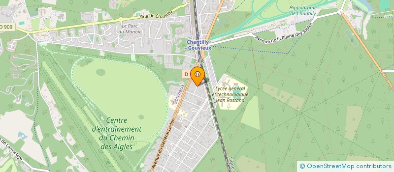 localisation de l'entreprise BIEN DANS SON SPORT  CHANTILLY