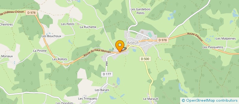 localisation de l'entreprise BIEN EN FRANCE à ARLEUF