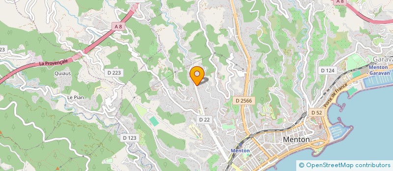 localisation de l'entreprise BIEN ETRE 06 à MENTON