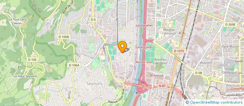 localisation de l'entreprise BIEN ETRE 38 à SEYSSINS