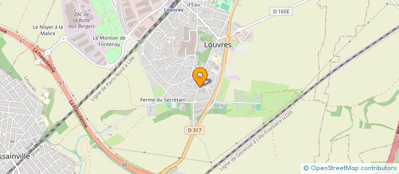 localisation de l'entreprise BIEN ETRE BEAUTE à LOUVRES