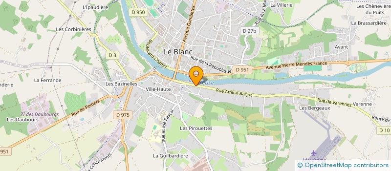 localisation de l'entreprise BIEN ETRE ET BEAUTE à LE BLANC