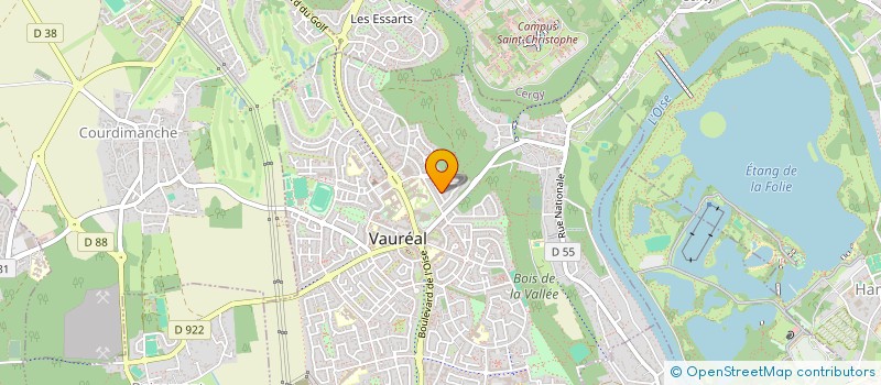 localisation de l'entreprise BIEN ETRE & HARMONIE  VAUREAL