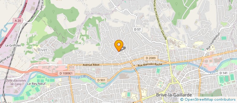 localisation de l'entreprise BIEN-ETRE LATITUDE  BRIVE-LA-GAILLARDE