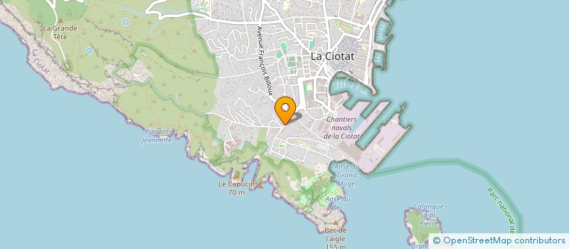 localisation de l'entreprise BIEN ETRE SANS FRONTIERES à LA CIOTAT