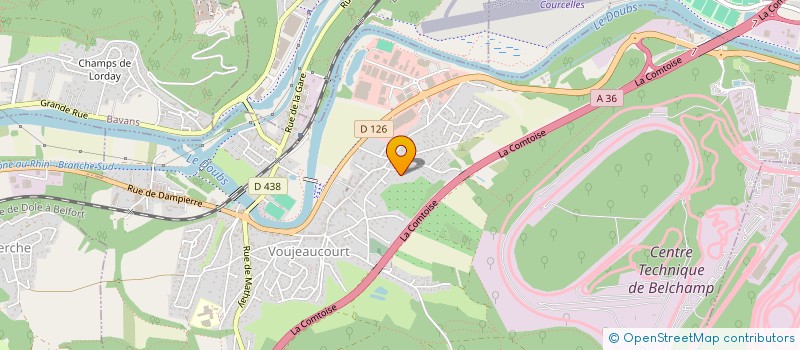 localisation de l'entreprise BIEN ETRE SANTE  VOUJEAUCOURT