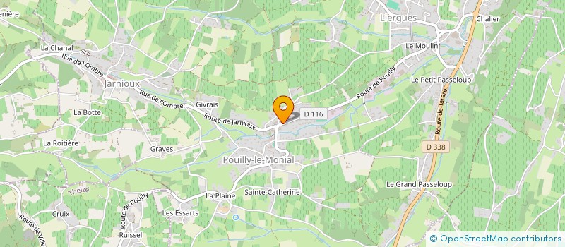 localisation de l'entreprise BIEN VIVRE A POUILLY LE MONIAL à PORTE-DES-PIERRES-DOREES