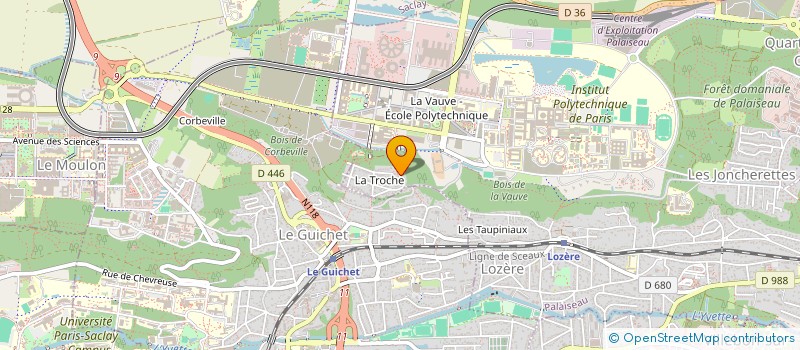 localisation de l'entreprise BIENFAISANCE COOPERATION HUMANITAIRE INTERNATIONAL EN FRANCE ET EN AFRIQUE  PALAISEAU