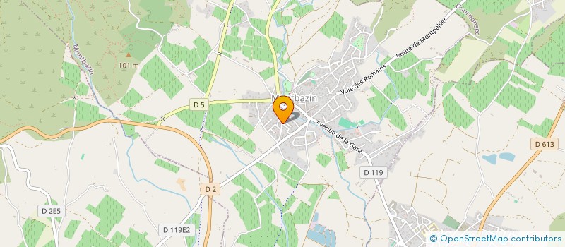 localisation de l'entreprise BIENFAITS ORGANIQUES NON INTRUSIFS BENEFICIANT A L'AGRICULTURE RAISONNEE à MONTBAZIN
