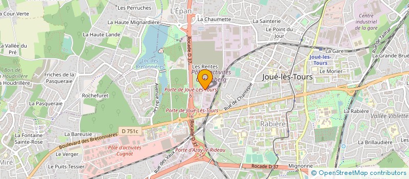 localisation de l'entreprise BIENJOUE à JOUE-LES-TOURS