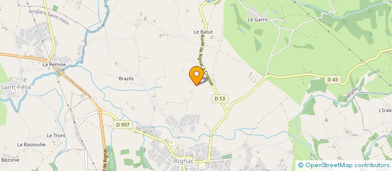 localisation de l'entreprise BIENS DE SECTION DE SAINT FELIX à ANGLARS-SAINT-FELIX