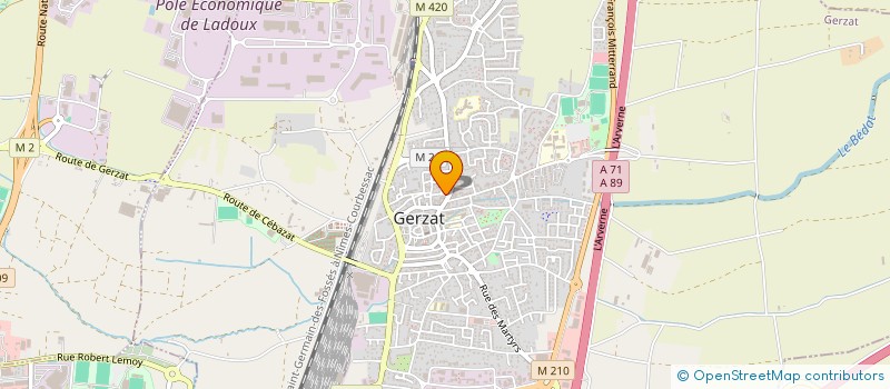 localisation de l'entreprise BIENS ET HABITAT  GERZAT