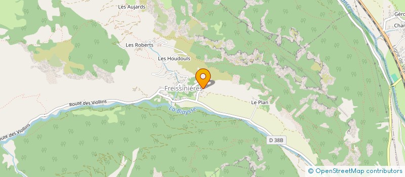 localisation de l'entreprise BIENS JOUE  FREISSINIERES