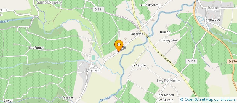 localisation de l'entreprise BIENVENUE  MORIZES