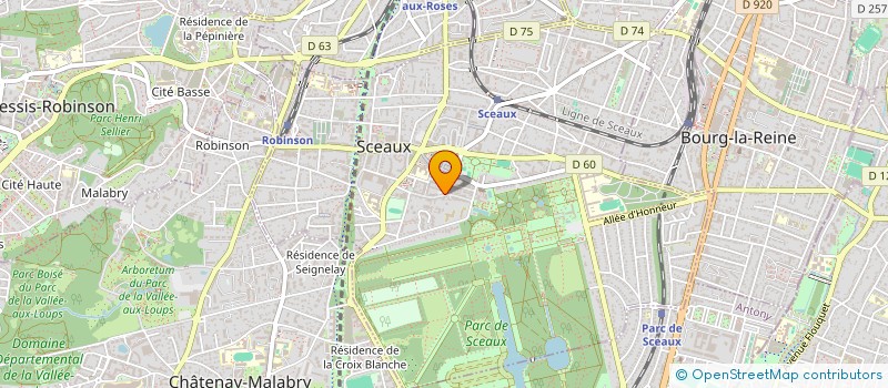 localisation de l'entreprise BIENVENUE A SCEAUX à SCEAUX