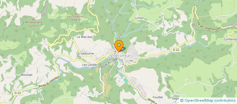 localisation de l'entreprise BIENVENUE A VILLECOMTAL  VILLECOMTAL