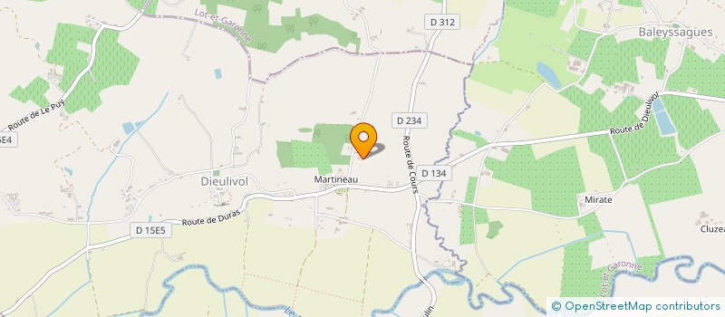 localisation de l'entreprise BIENVENUE AUX PRUNIERS  DIEULIVOL