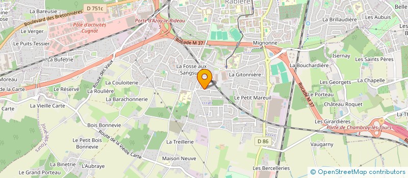 localisation de l'entreprise BIENVENUE DANS MA BULLE (B.M.B.) à JOUE-LES-TOURS