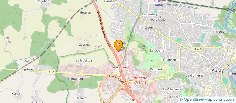 localisation de l'entreprise BIENVENUE EN BRETAGNE à AURAY