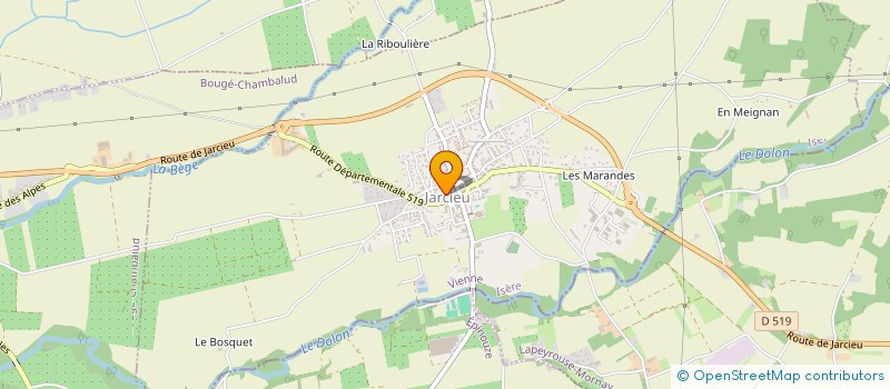 localisation de l'entreprise BIERE ET SPA  JARCIEU