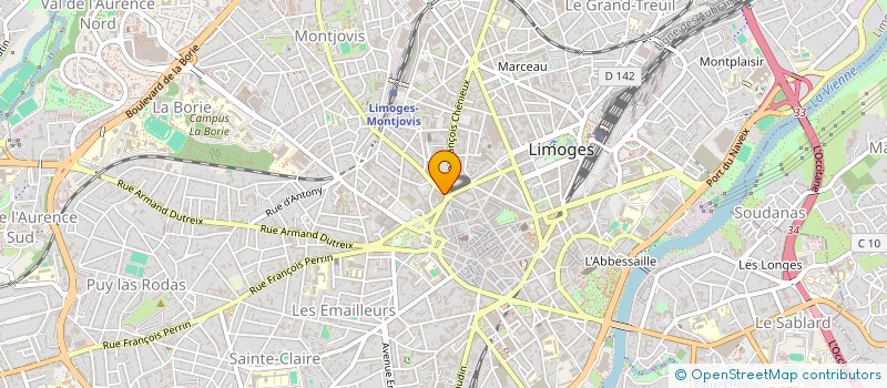 localisation de l'entreprise BIERES GARIBALDI à LIMOGES