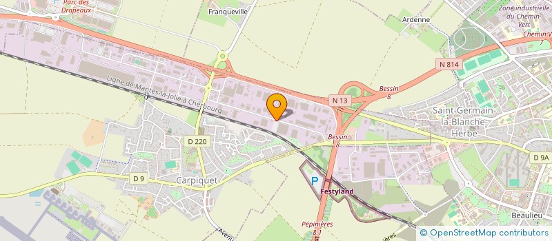 localisation de l'entreprise BIERES QUALITE SERVICES - BQS  CARPIQUET