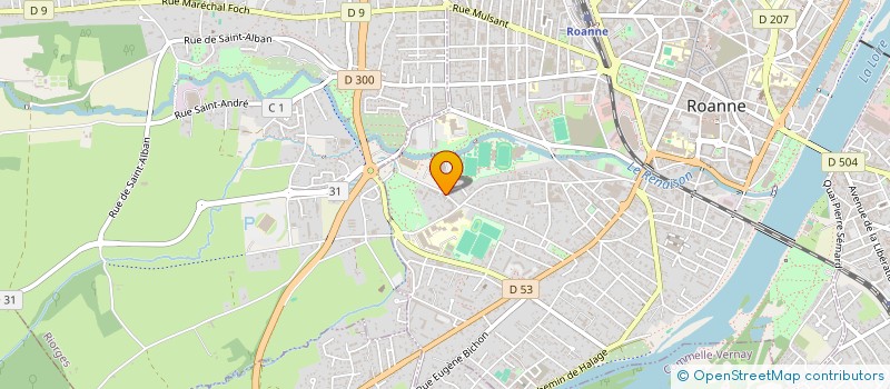localisation de l'entreprise BIESSE PLOMBERIE CHAUFFAGE  ROANNE