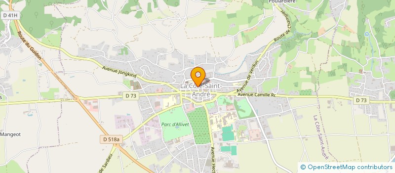 localisation de l'entreprise BIEVRE SYNDIC  LA COTE-SAINT-ANDRE