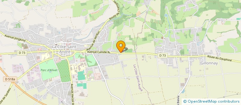 localisation de l'entreprise BIEVRE VEGETAL  LA COTE-SAINT-ANDRE