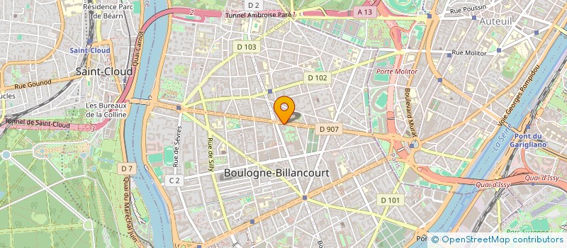 localisation de l'entreprise BIG BANG CREDIT à BOULOGNE-BILLANCOURT