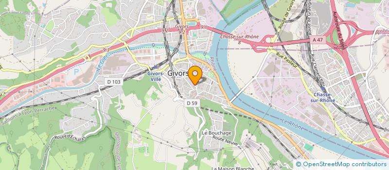 localisation de l'entreprise BIG FOOD à GIVORS