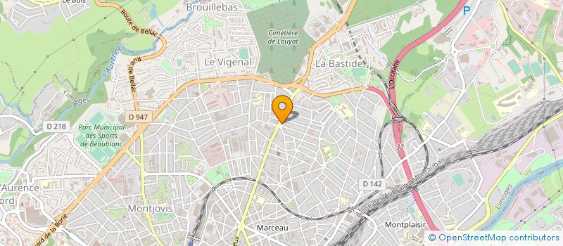 localisation de l'entreprise BIG-FOOD à LIMOGES