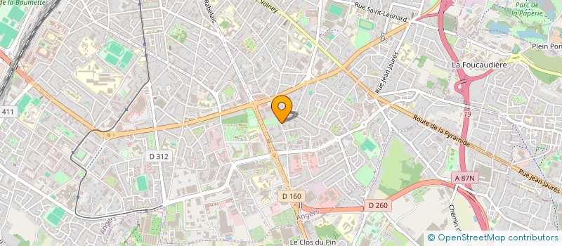 localisation de l'entreprise BIG FOOT BURGER à ANGERS