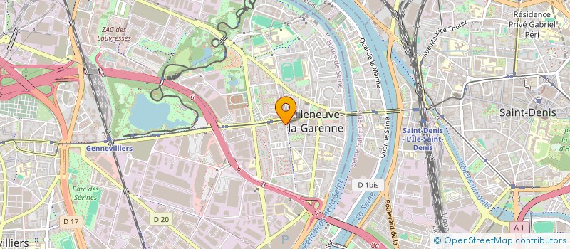 localisation de l'entreprise BIG'UP à VILLENEUVE-LA-GARENNE