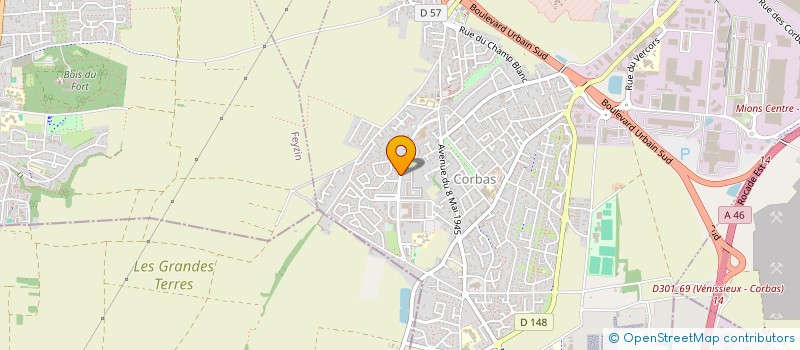 localisation de l'entreprise BIGALET à CORBAS