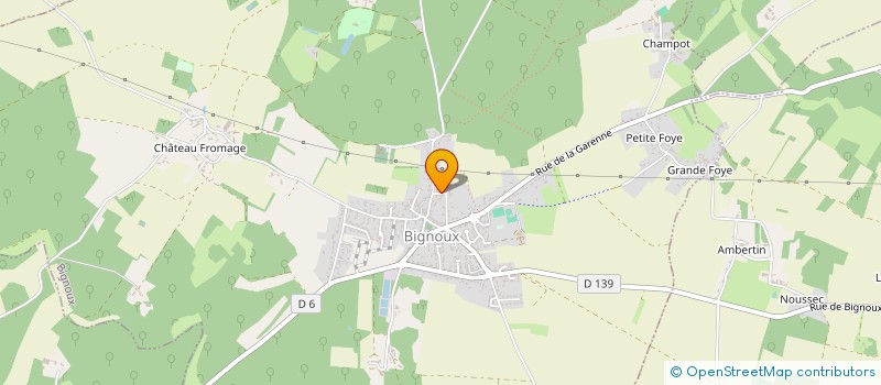 localisation de l'entreprise BIGNOUX TENNIS CLUB (BTC)  BIGNOUX