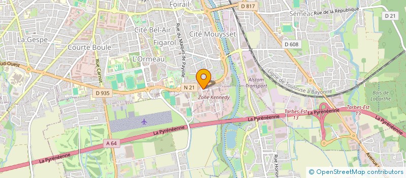 localisation de l'entreprise BIGORRE DIESEL EVOLUTION  TARBES