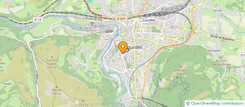 localisation de l'entreprise BIGORRE PEINTURES à LOURDES